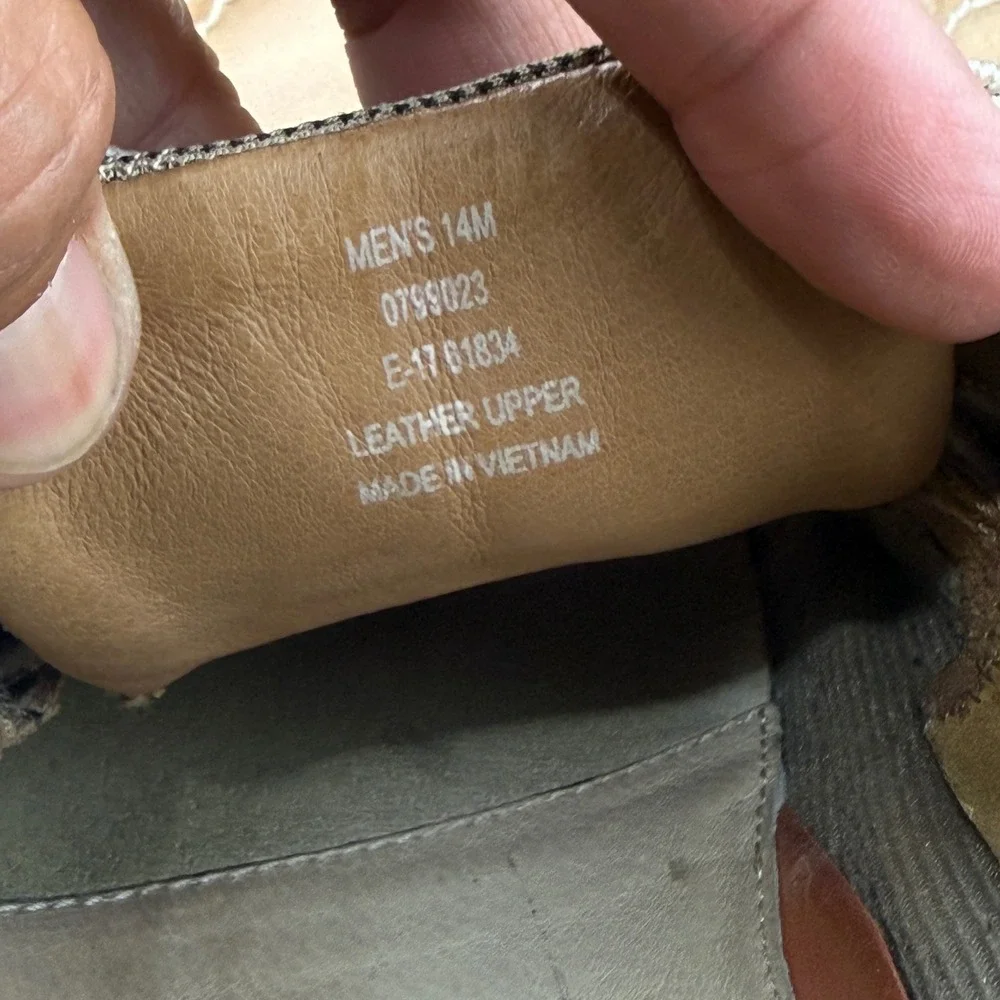 Sperry Top-Sider Billfish Tan Beige Leather Mesh Boat Shoes Mens 14M 0799023